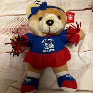 New York Giants plush cheerleader teddy bear-NEW 13”